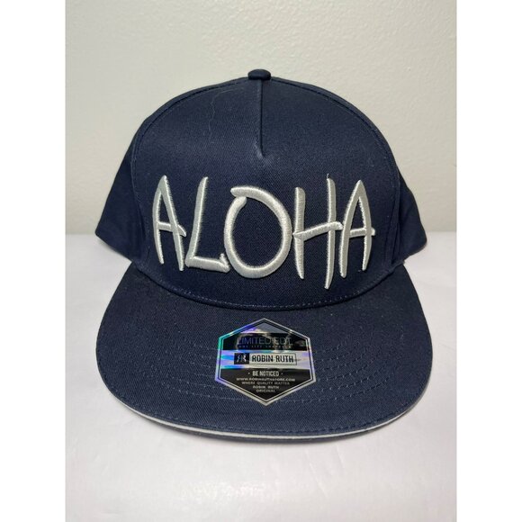 Robin Ruth "Aloha" Limited Edition Navy Snapback Cap NWT - Picture 1 of 7